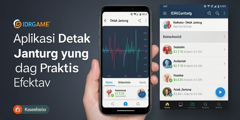 Tampilan antarmuka pengguna IDRGAME untuk pemantauan detak jantung.