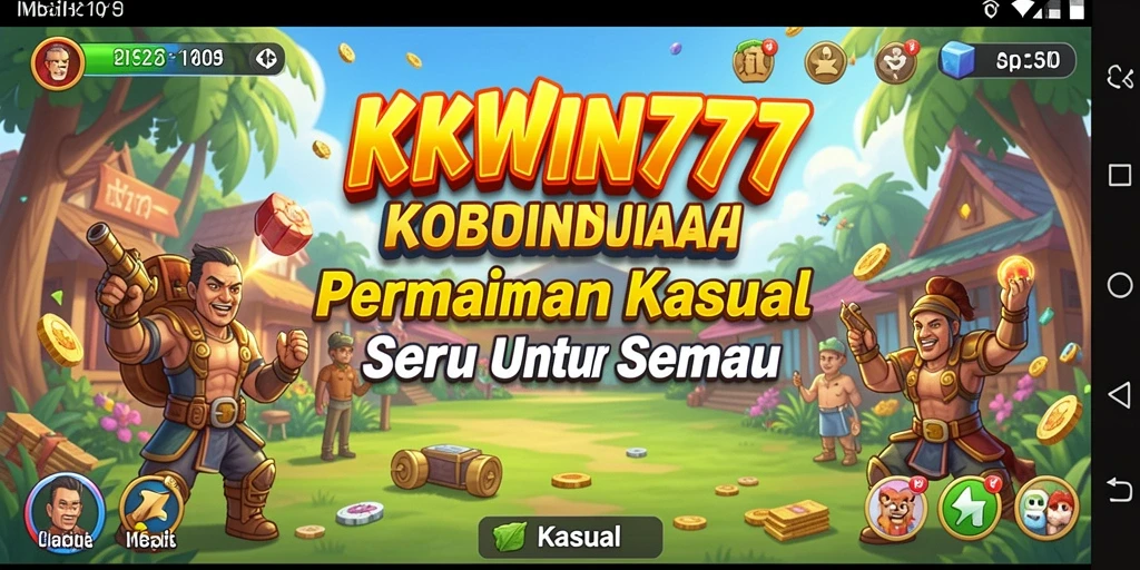 Tampilan utama KKWIN777 menampilkan karakter dan grafis yang menarik.