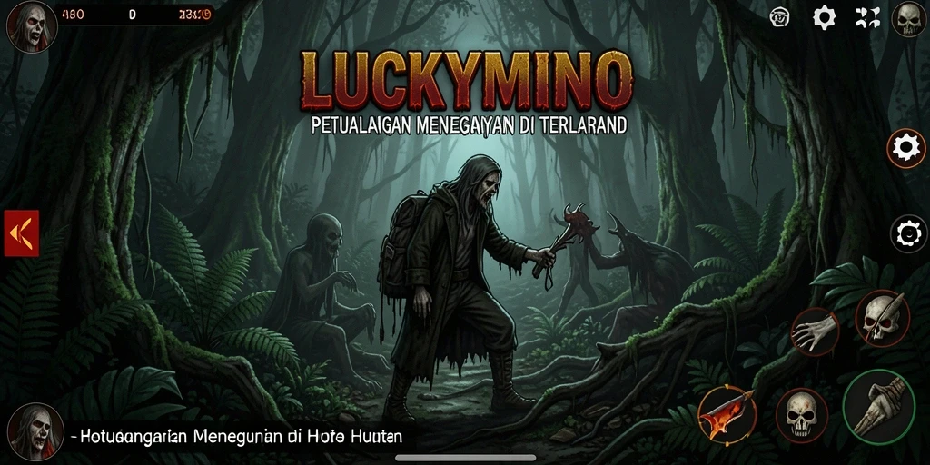 Screenshot menampilkan suasana mencekam di hutan misterius.
