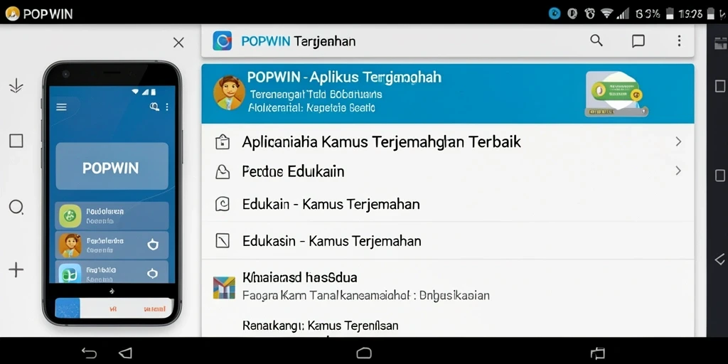 Antarmuka pengguna intuitif dan fitur Kamus Terjemahan yang lengkap.